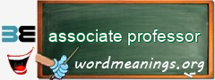 WordMeaning blackboard for associate professor